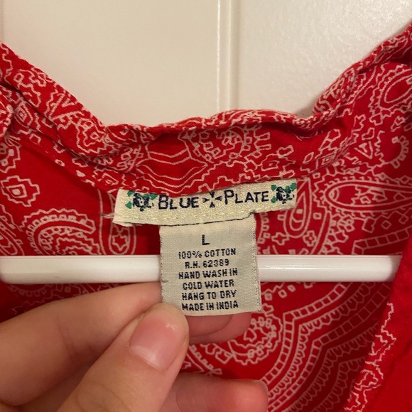 Vintage Blue Plate women’s handkerchief ruffle sleeveless sequin top — large - Picture 3 of 6